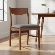 কাঠের ফ্রেম বেস সহ ডাইনিং চেয়ার