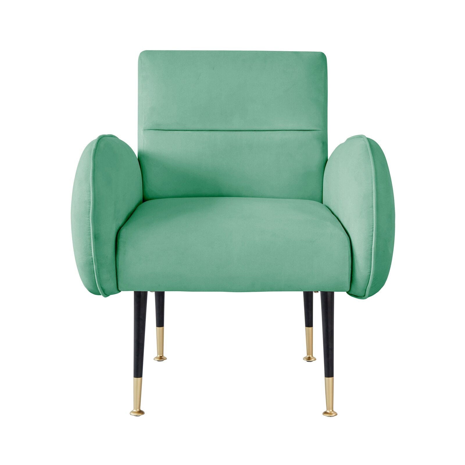 Green Accent Chair Upholstered In Velvet -