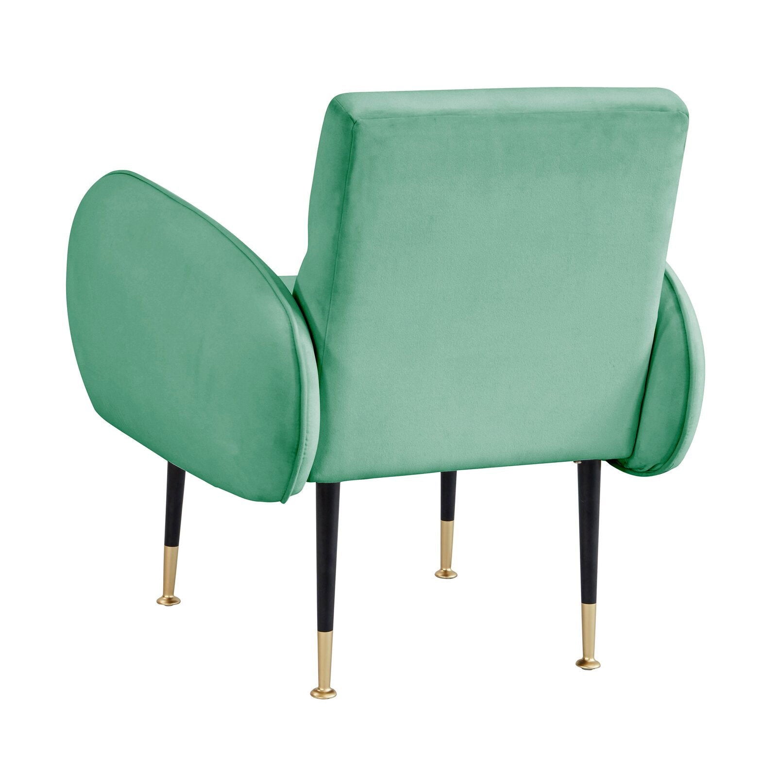 Green Accent Chair Upholstered In Velvet -