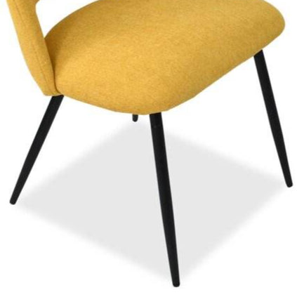 Modern Velvet Dining Chairs Set of 2 - Elegant Upholstered Accent Chairs with Sturdy Metal Legs for Kitchen & Living Room
