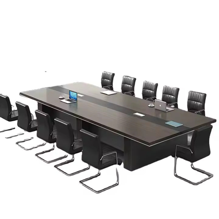 Conference Table for Office Furniture Premium High Quality & Best Design Made in Particle Board/ MDF/Plywood with Wire Manager and Meeting Table Brown Color