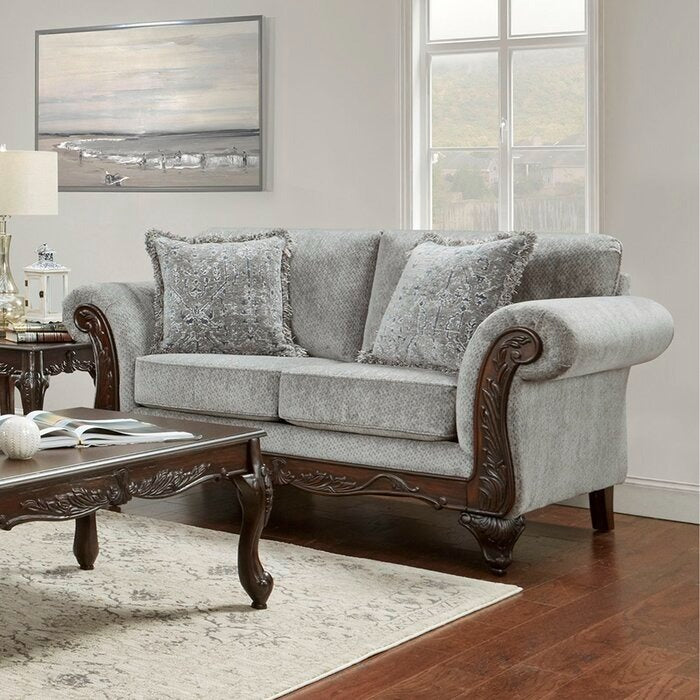 Handmade Wooden 2-Seater Sofa with Elegant Design Perfect for Classic and Traditional Living Spaces