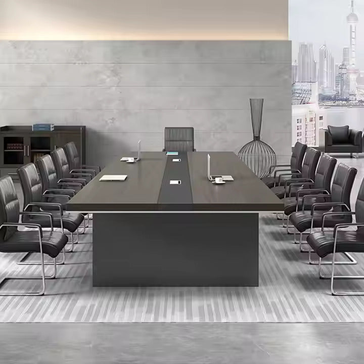 Conference Table for Office Furniture Premium High Quality & Best Design Made in Particle Board/ MDF/Plywood with Wire Manager and Meeting Table Brown Color