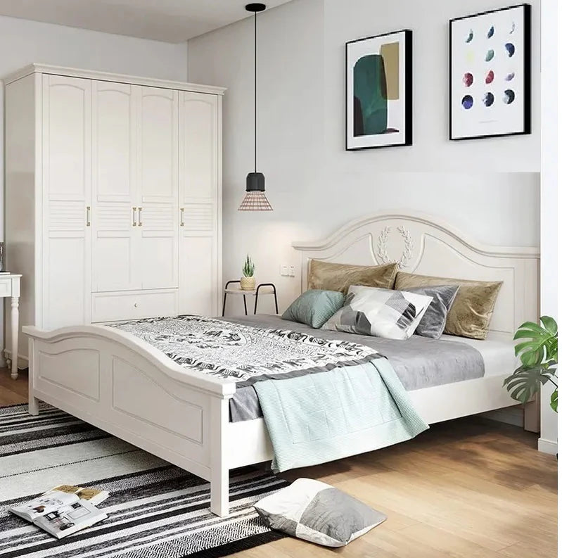 King Size Bed with Headboard Without Storage Made In Solid Sheesham Wood