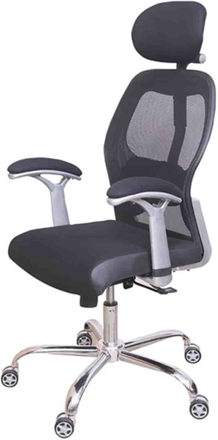 Height Adjustable Office Mesh Chair with High Back Chrome Base -