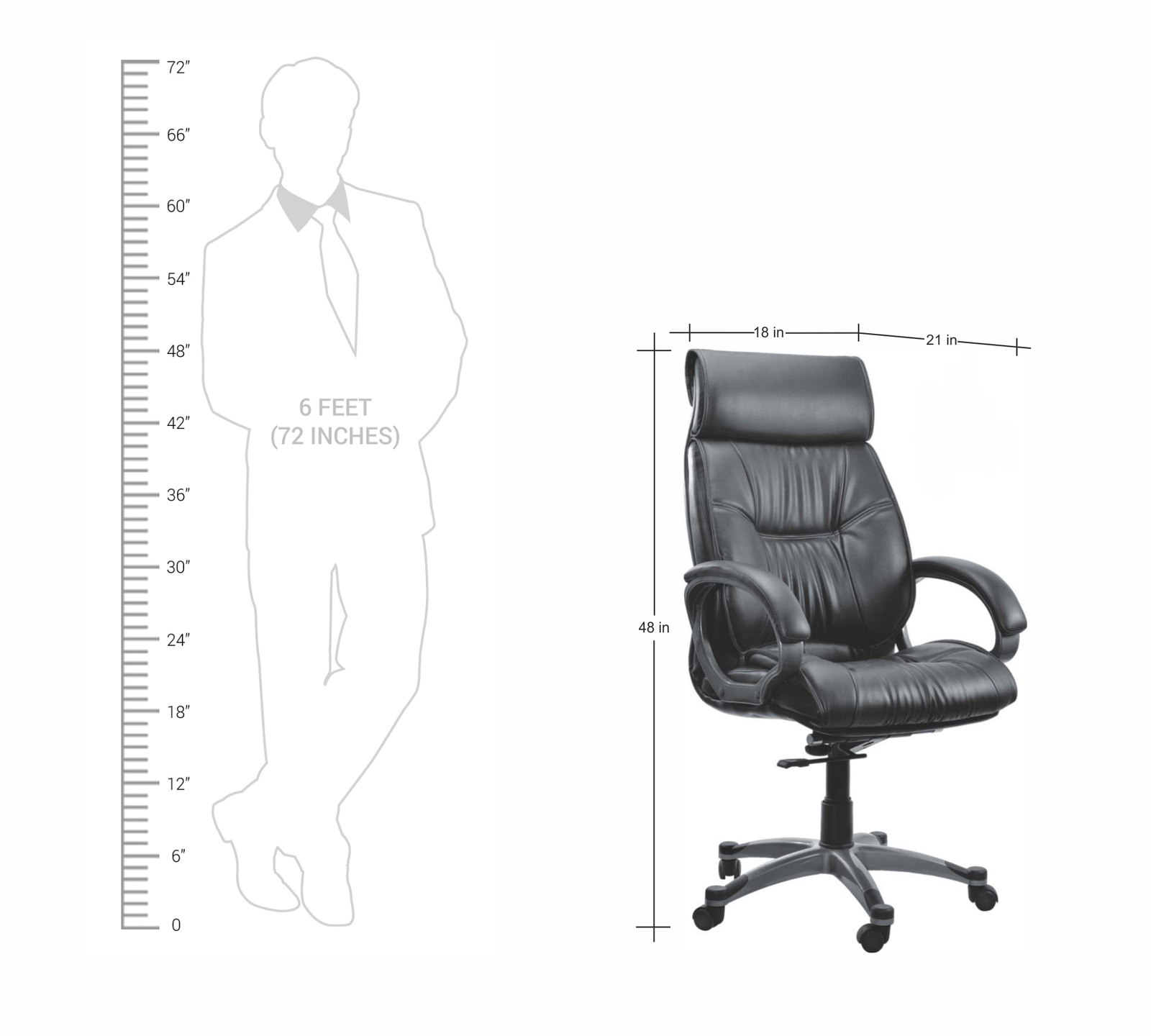 High Back Director Chair with Aluminum Base -