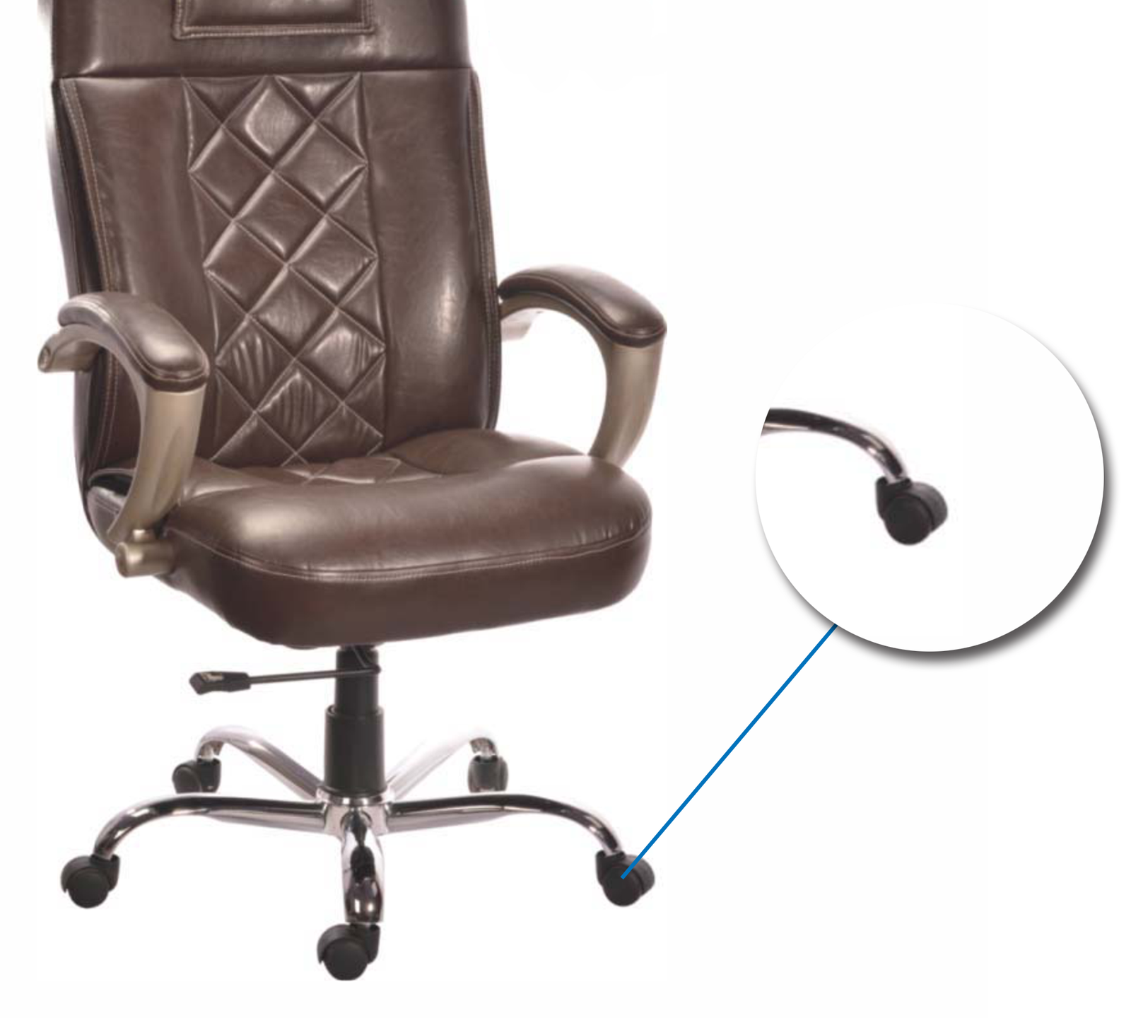 High Back Director Chair with Chrome Base -