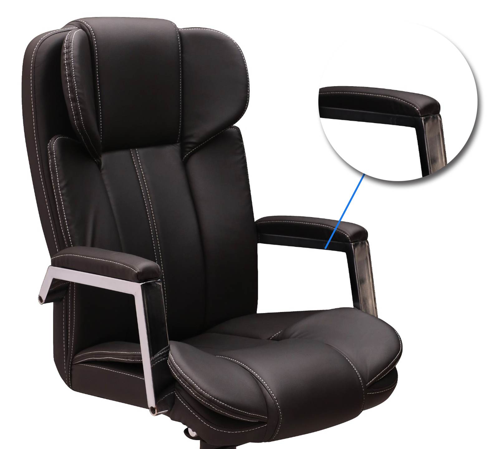 High Back Director Chair with Chrome Base -