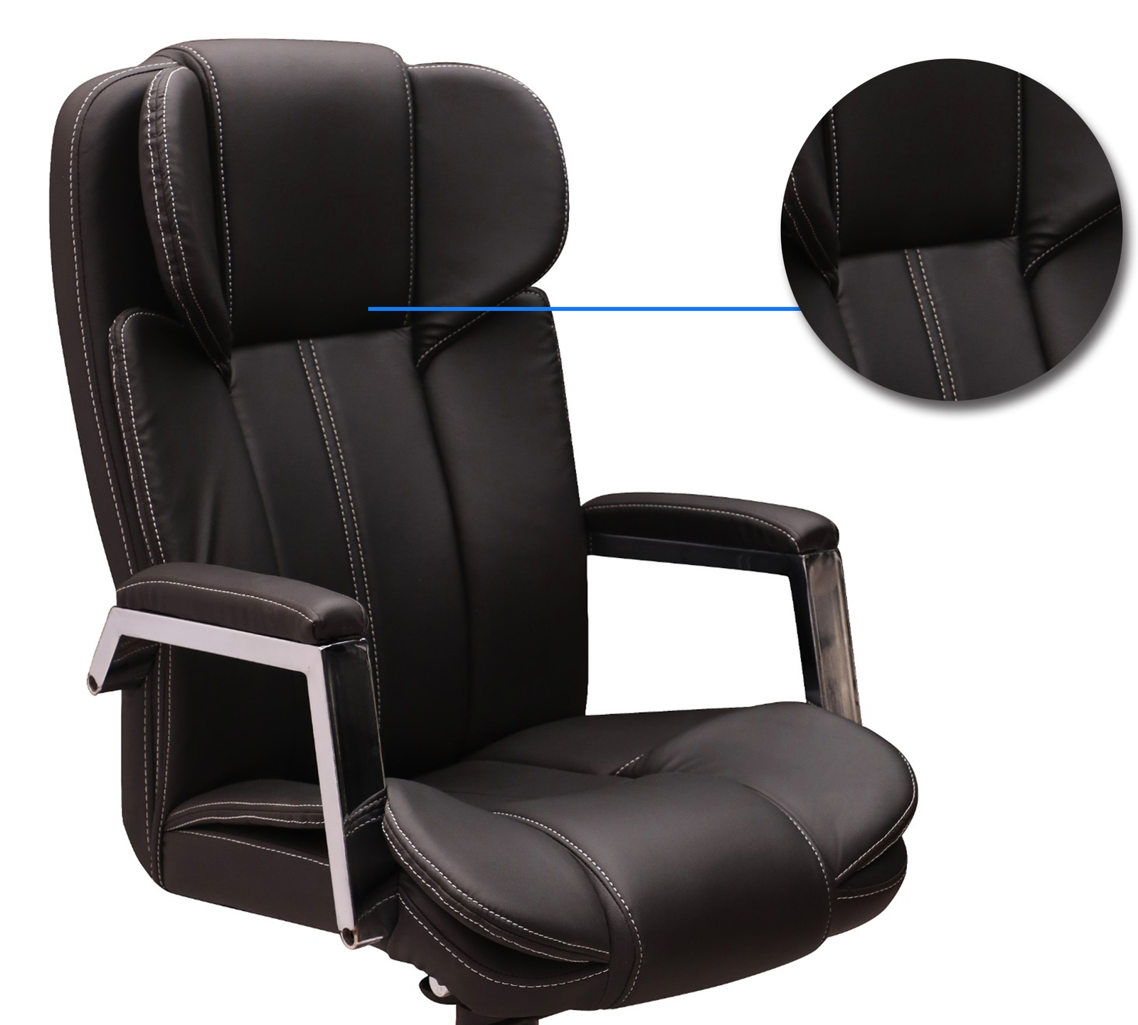 High Back Director Chair with Chrome Base -