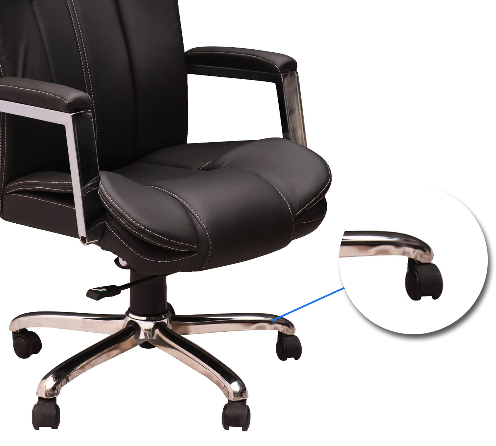 High Back Director Chair with Chrome Base -