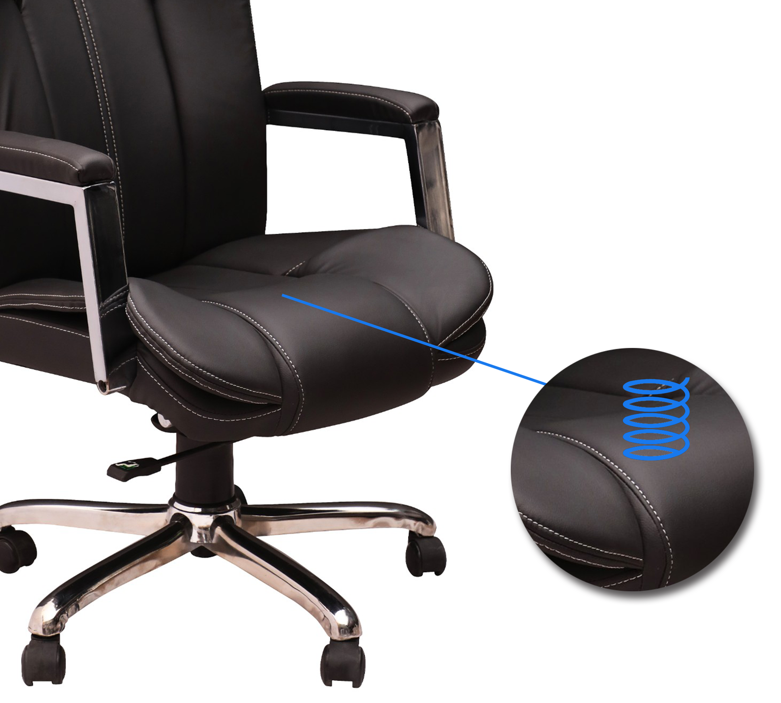 High Back Director Chair with Chrome Base -