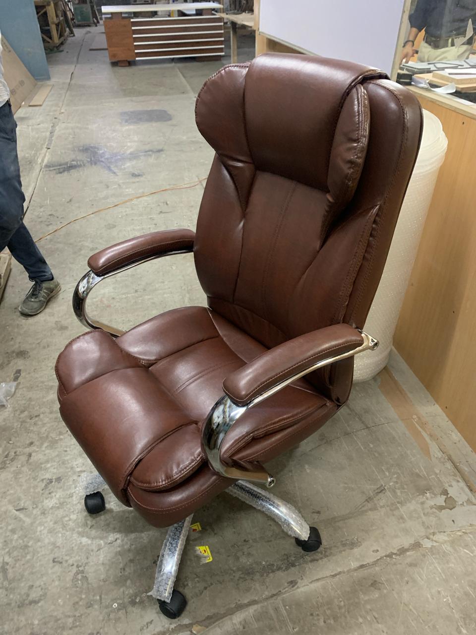 High Back Director Chair with Chrome Base -