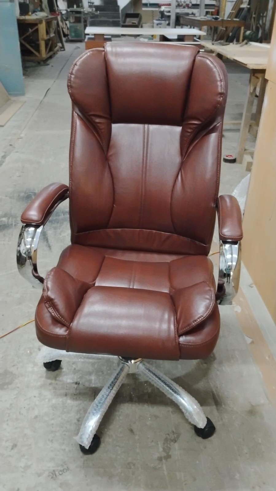High Back Director Chair with Chrome Base -