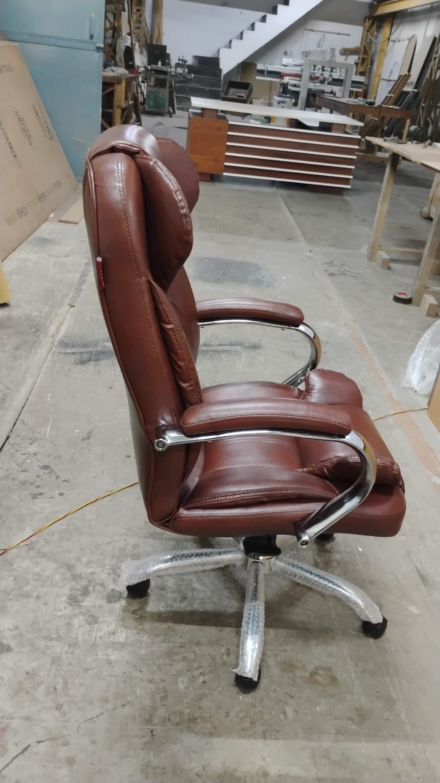 High Back Director Chair with Chrome Base -