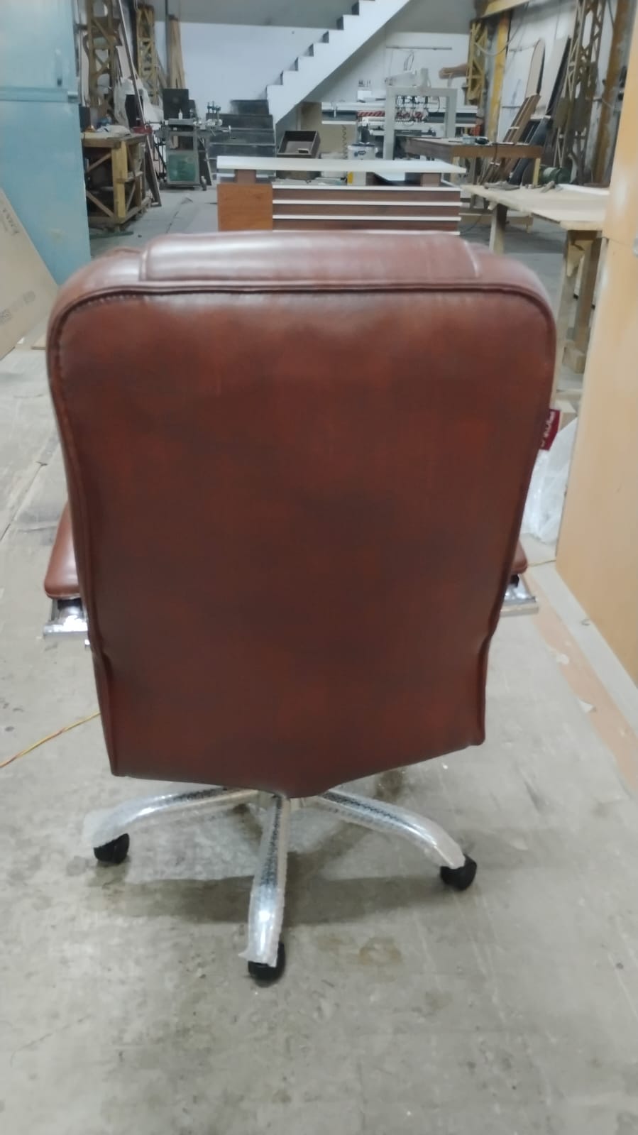 High Back Director Chair with Chrome Base -