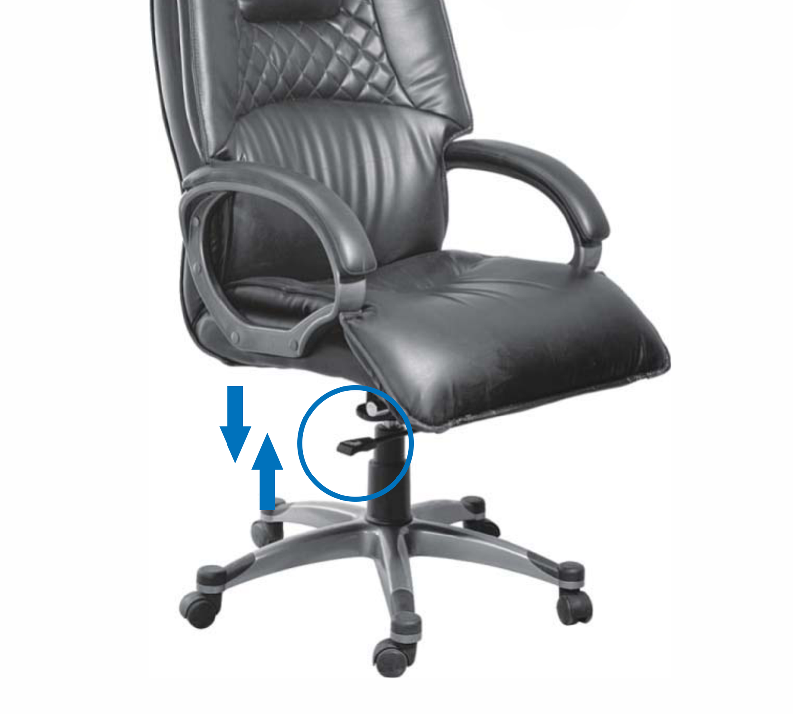 High Back Director Chair with Height Adjustable Aluminum Base -