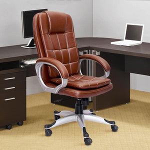 High Back Director Chair with Height Adjustable Aluminum Base