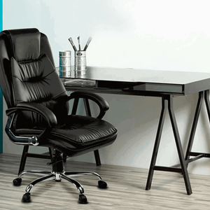 High Back Director Chair with Height Adjustable Chrome Base