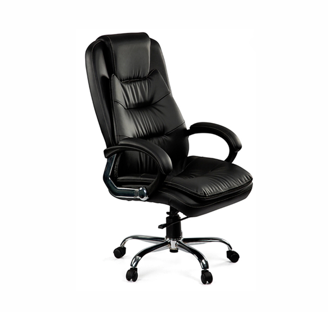 High Back Director Chair with Height Adjustable Chrome Base -