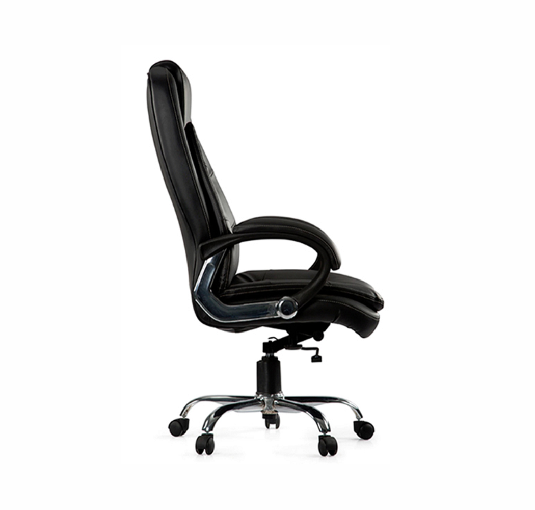 High Back Director Chair with Height Adjustable Chrome Base -