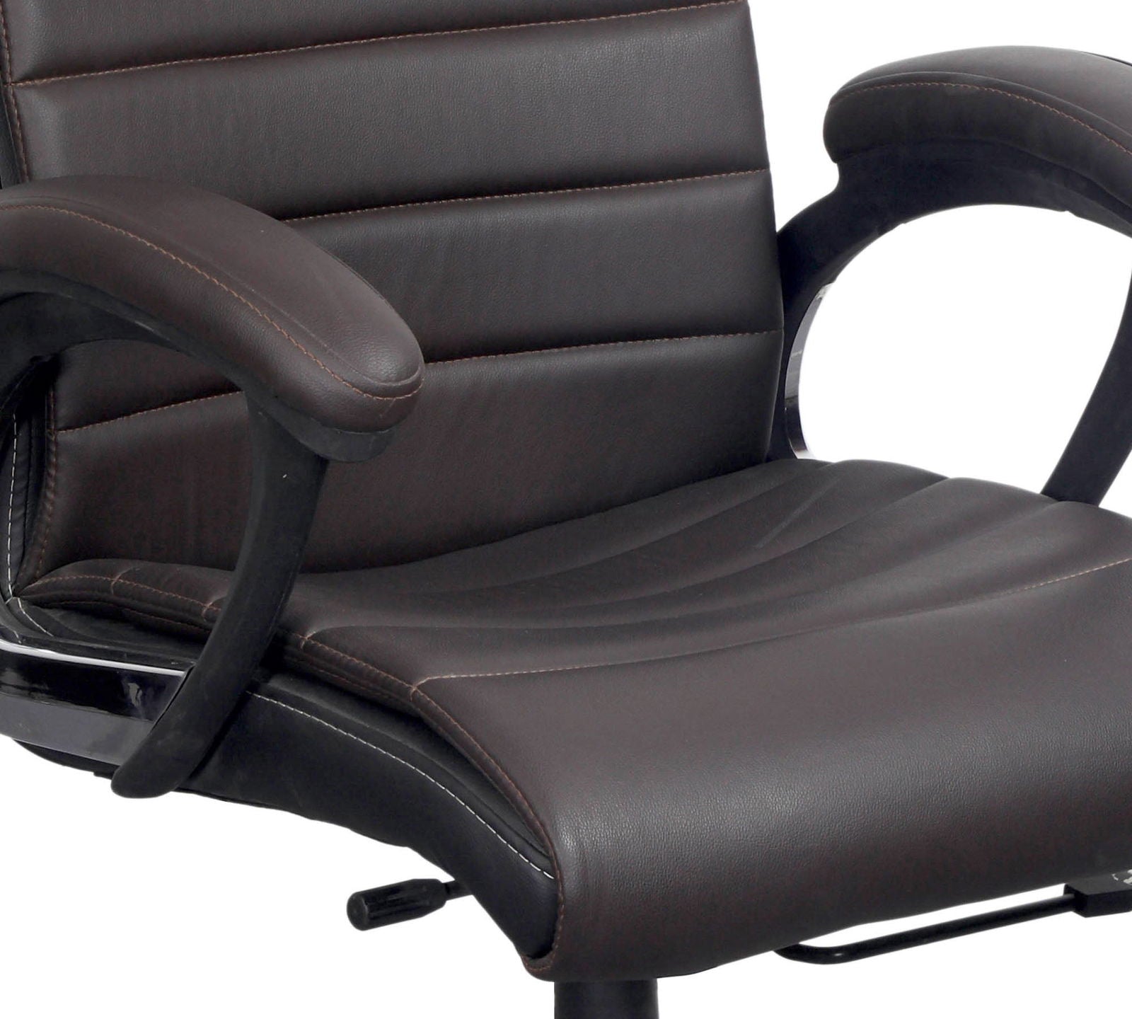 High Back Director Chair with Height Adjustable Chrome Base -