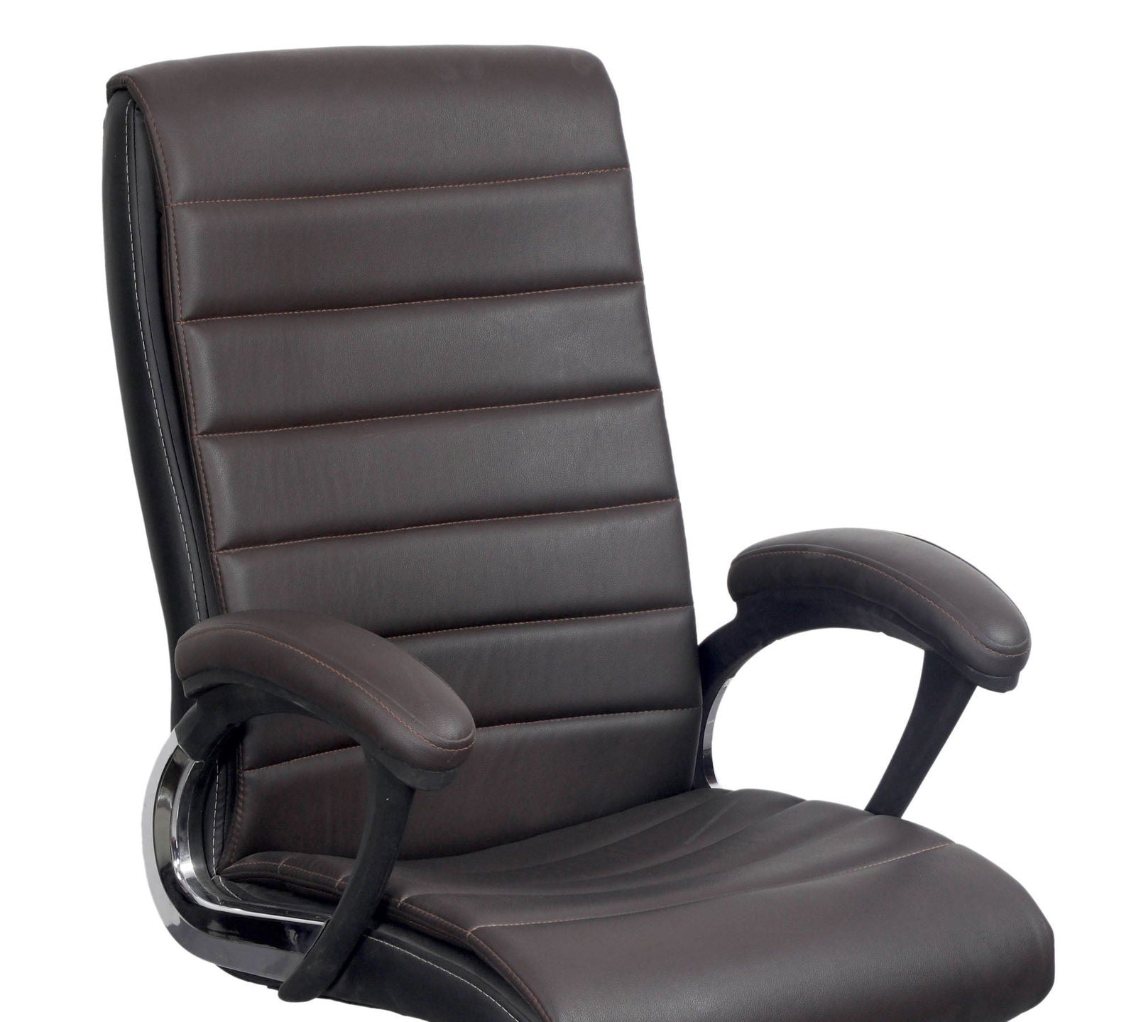 High Back Director Chair with Height Adjustable Chrome Base -