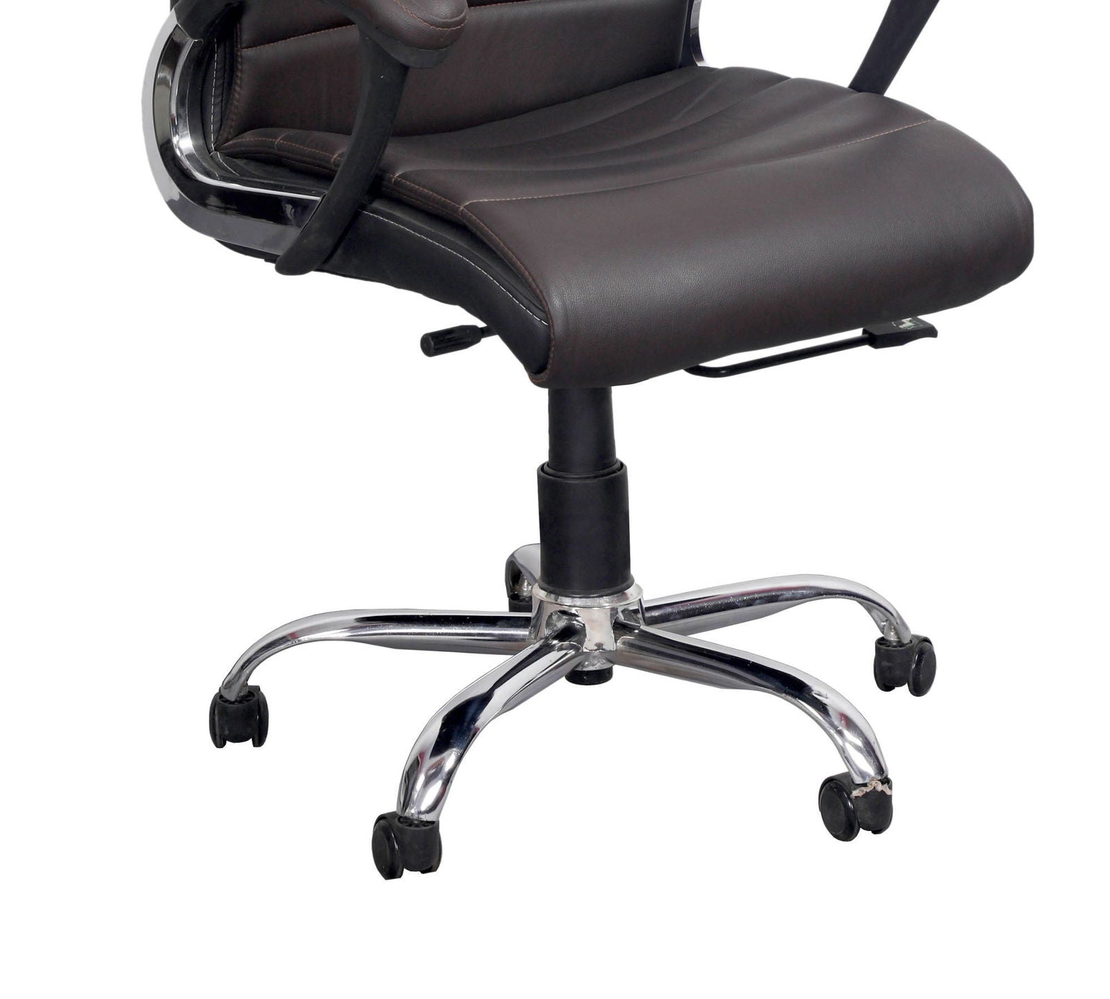 High Back Director Chair with Height Adjustable Chrome Base -
