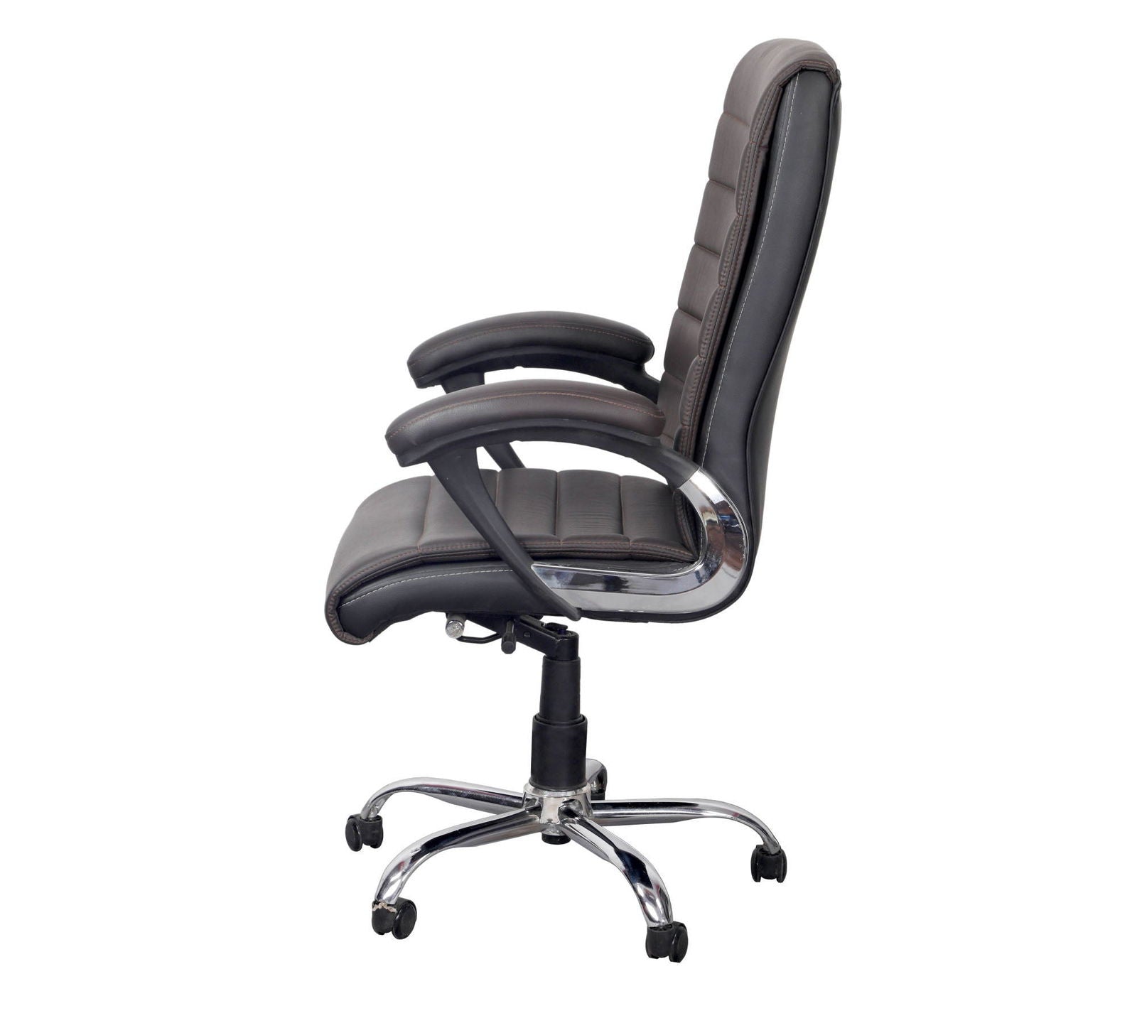 High Back Director Chair with Height Adjustable Chrome Base -