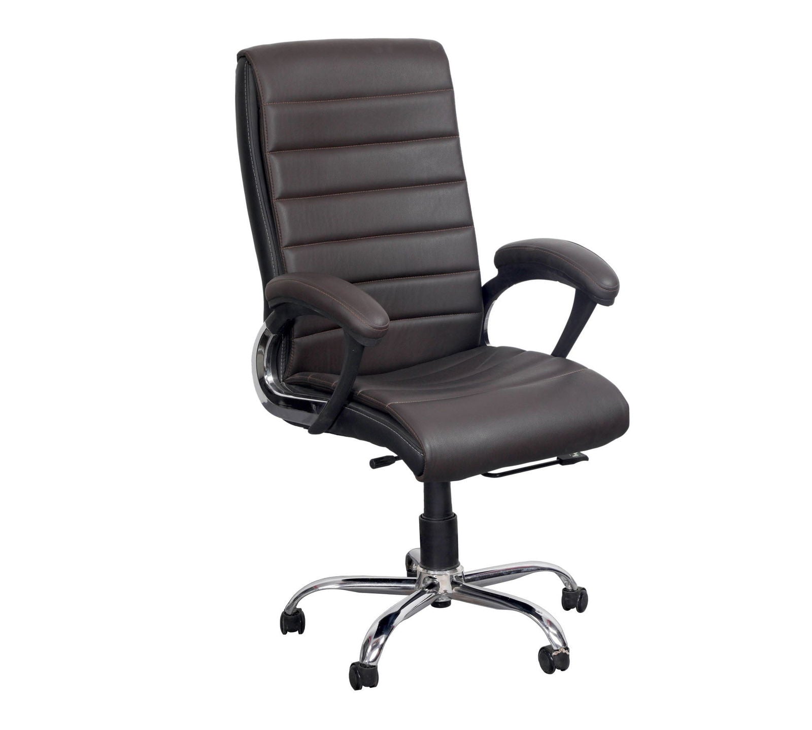 High Back Director Chair with Height Adjustable Chrome Base -