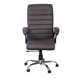 High Back Director Chair with Height Adjustable Chrome Base