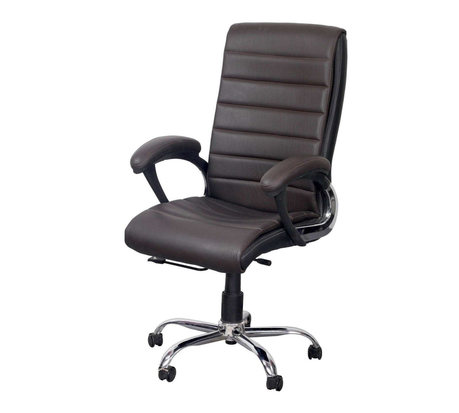 High Back Director Chair with Height Adjustable Chrome Base -