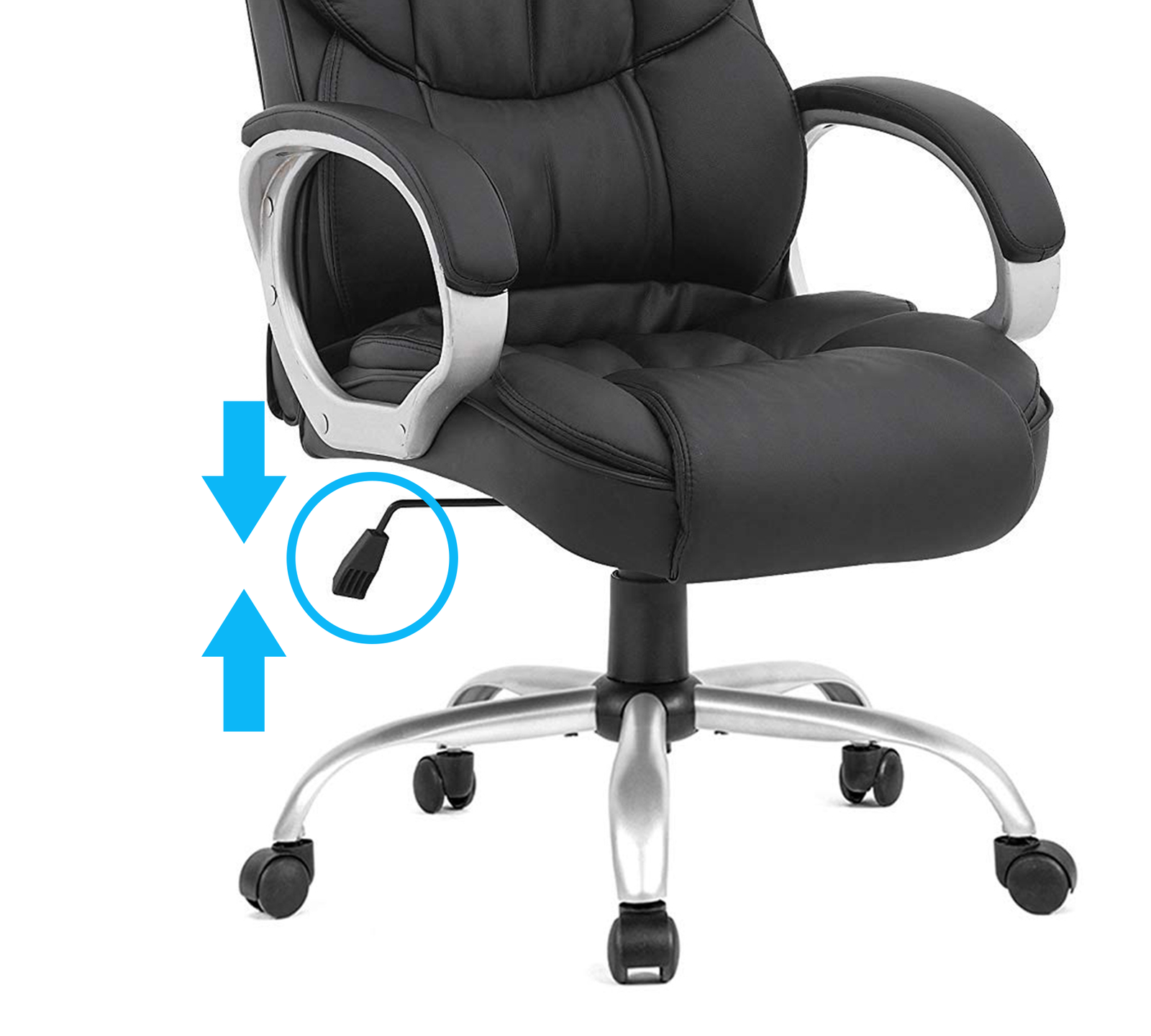 High Back Director Chair with Height Adjustable Wheels Base -