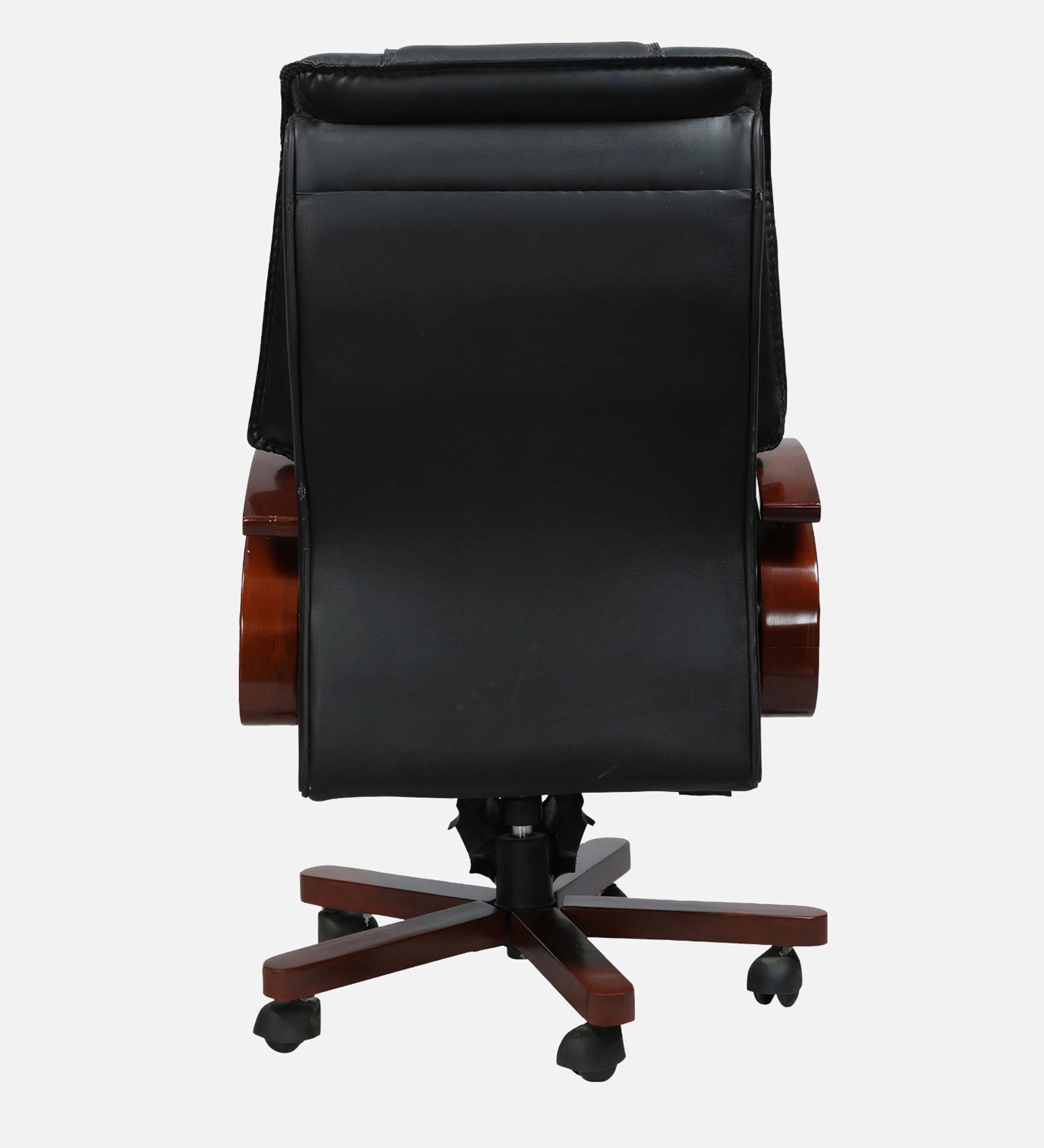 High Back Director Chair with Height Adjustable Wooden Base -