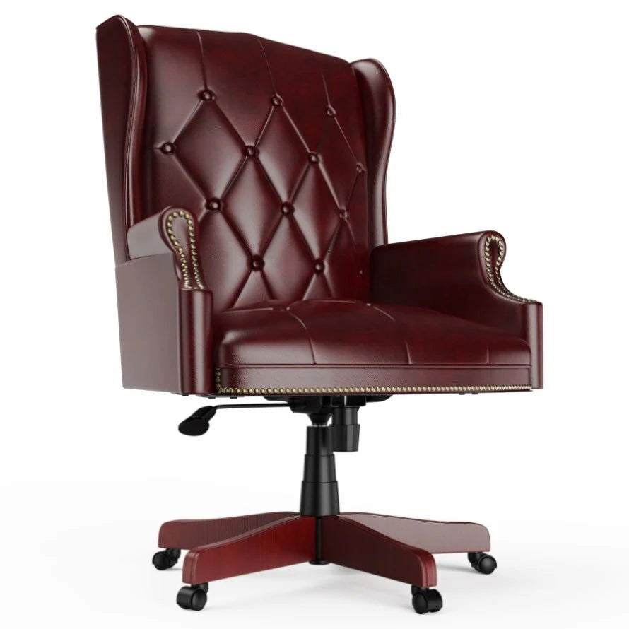 High Back Director Chair with Wooden Base -