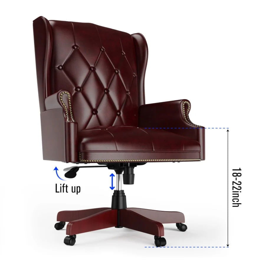 High Back Director Chair with Wooden Base -