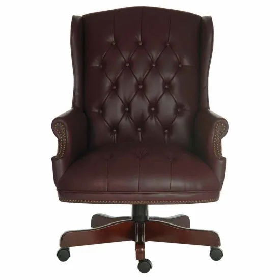 High Back Director Chair with Wooden Base -
