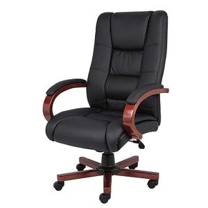 High Back Director Chair with Wooden Base