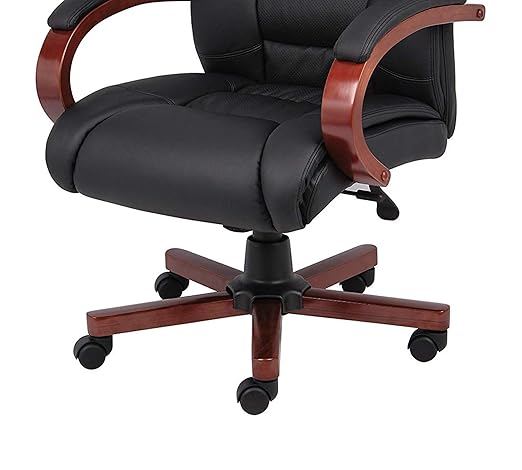 High Back Director Chair with Wooden Base -