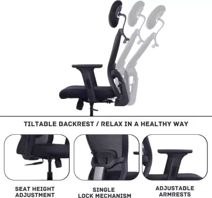 High Back Director Office Chair with Chrome Base -