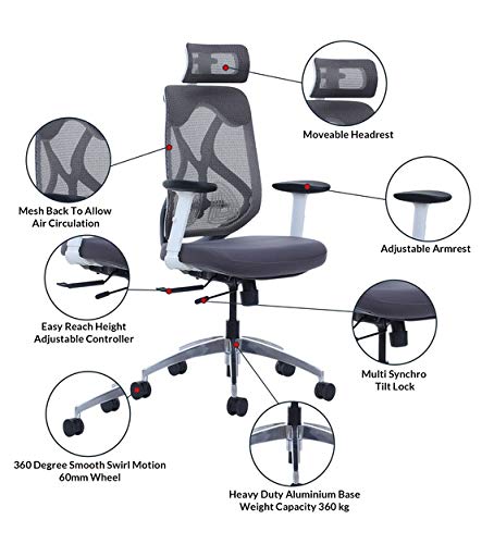 High Back Director Office Chair with Chrome Base -