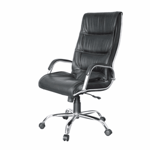 High Back Director Office Chair with Height Adjustable Chrome Base