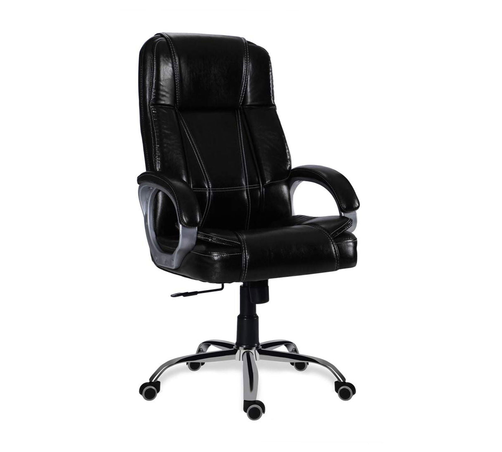 High Back Ergonomic Director Chair with Height Adjustable Chrome Base -