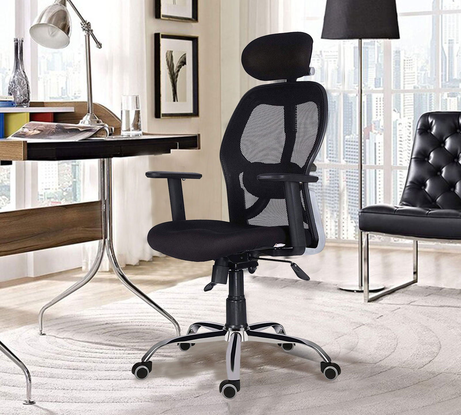 High Back Executive Chair with Chrome Base -