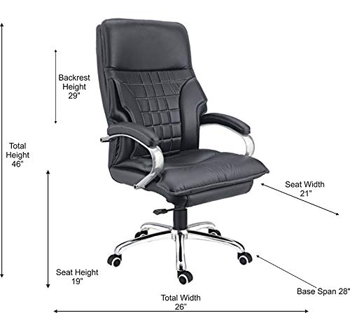 High Back Executive Office Chair with Chrome Base -