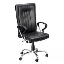 High Back Leatherette Office Chair with Chrome Base -