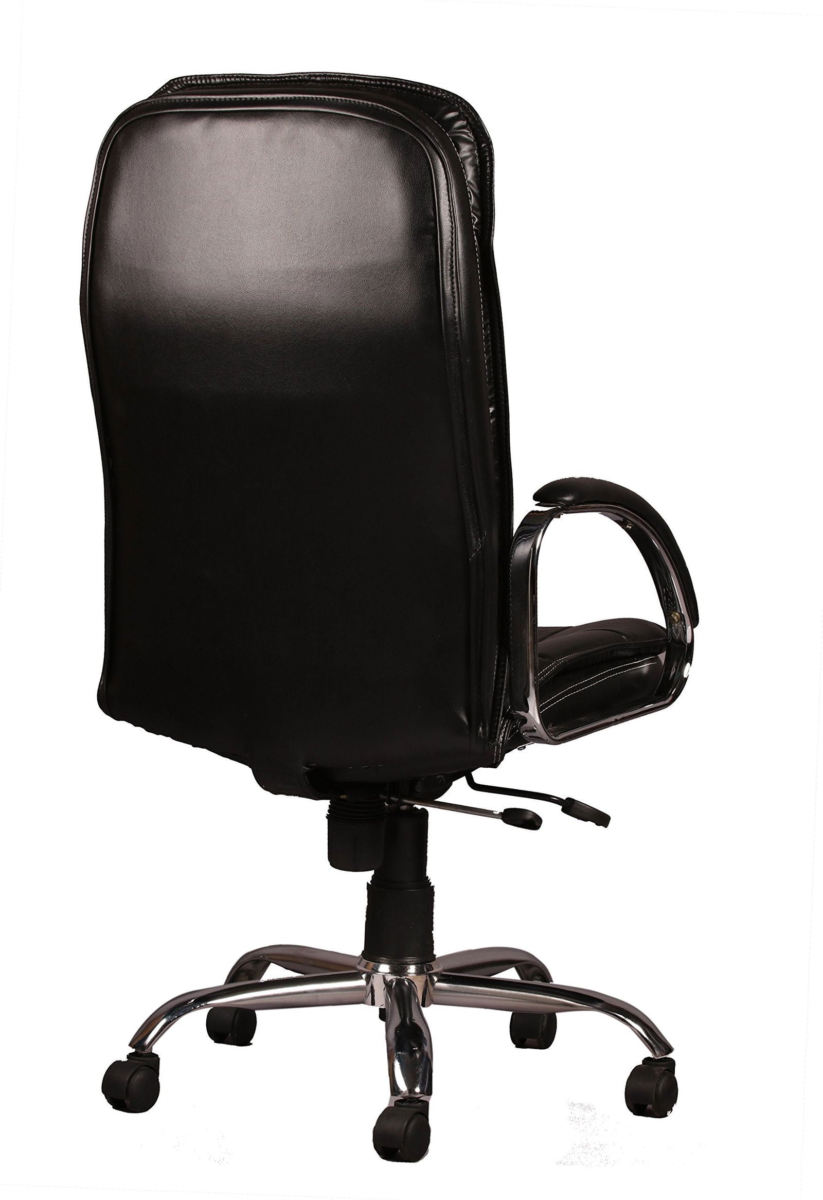 High Back Leatherette Office Chair with Chrome Base -
