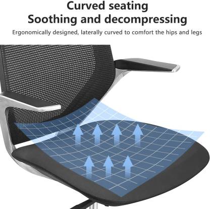 High Back Mesh Chair With Aluminum Base and Nylon Wheels -