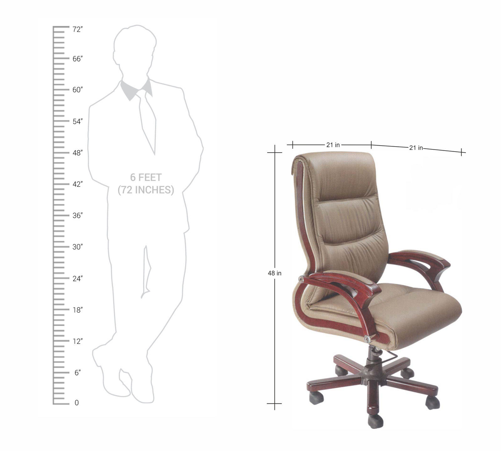 High Back Office Chair Leatherette Base -
