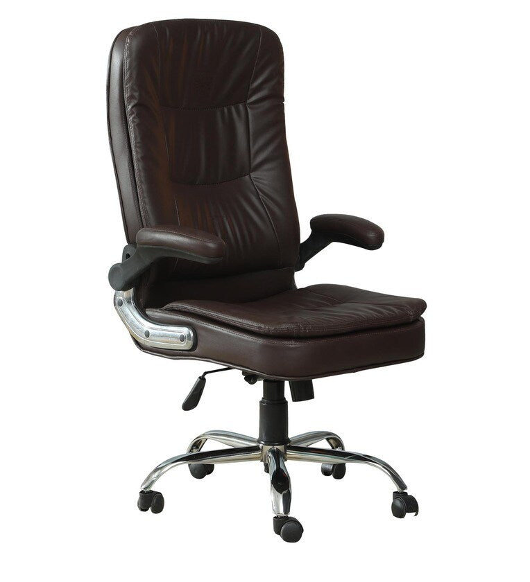 High Back Office Chair Leatherette with armrest -