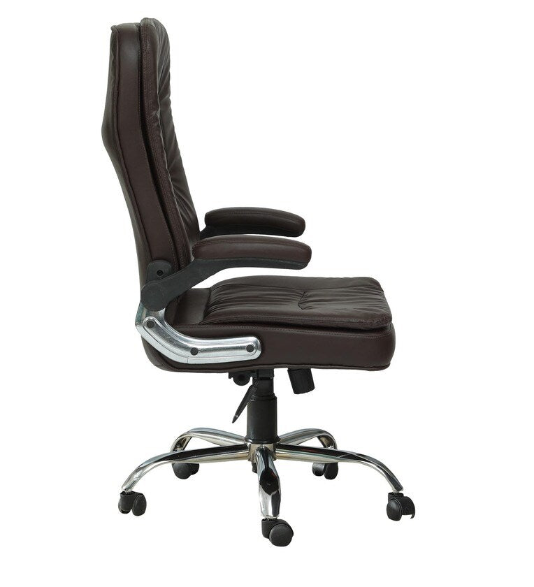 High Back Office Chair Leatherette with armrest -